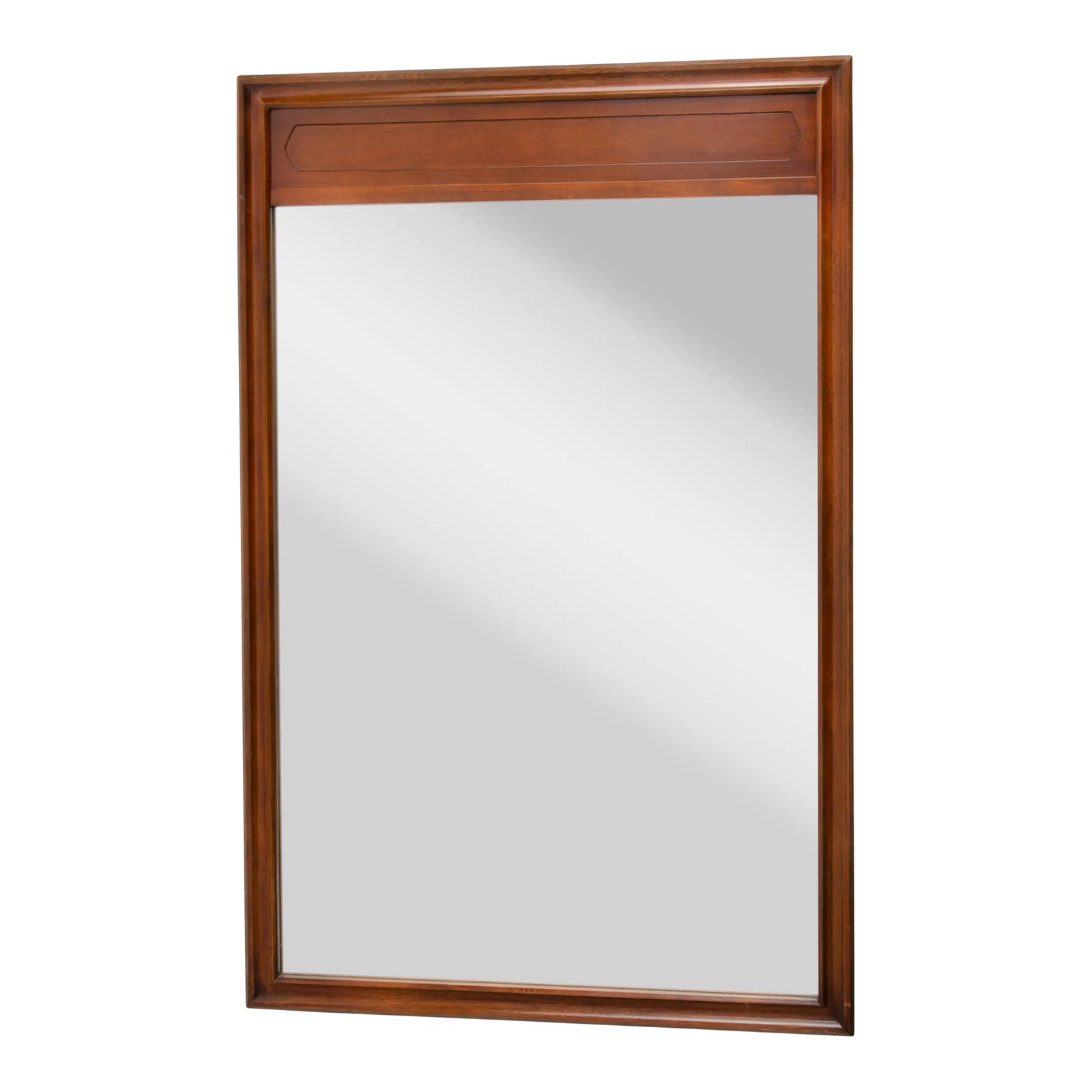 Unagusta Serene Walnut Wall Dresser Mirror Chairish