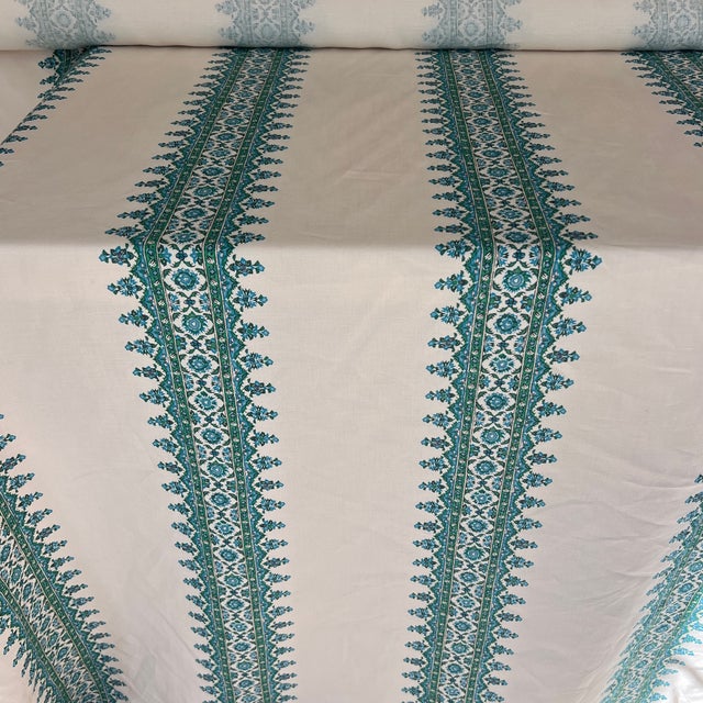 2020s Designer Peter Dunham Isfahan Stripe Linen Fabric- By the Yard For Sale - Image 5 of 7