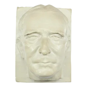 Plaster High Relief Frieze Wall Sculpture Plaque Portrait of a Man, Circa 1932 Artist Signed