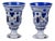 Bohemian Hand-Decorated Crystal Glasses, Set of 2 For Sale