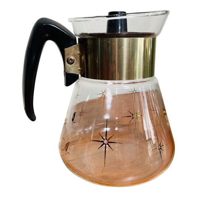 Vintage Corning Ware Starburst Coffee 4 Cup Carafe 1960s Era For Sale