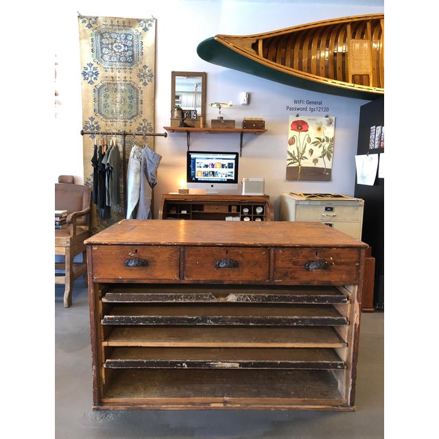 Antique Drawers And Map Cabinet Chairish