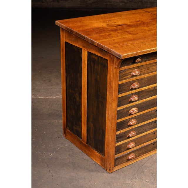 Antique Double Flat File Drafting Table For Sale In Chicago - Image 6 of 15