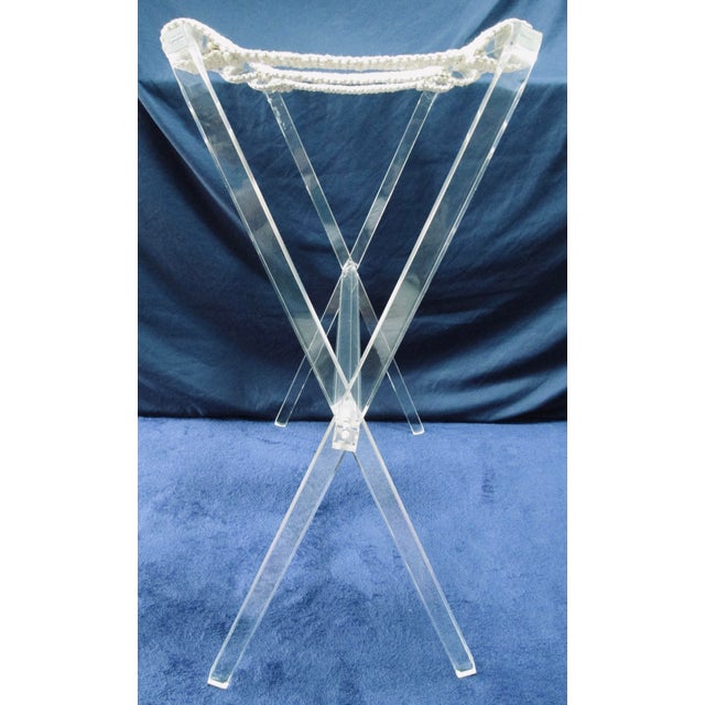 1970s Vintage Over-Sized Sheibe Acrylic Lucite Perspex Luggage Rack ...