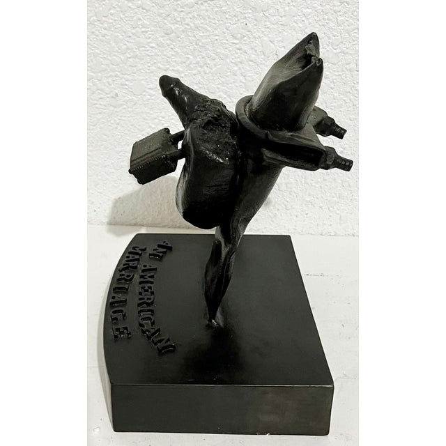 José Marmol, "American Marriage" Painted Bronze Outsider Assemblage Sculpture Signed Marmol, 1995 For Sale - Image 4 of 6