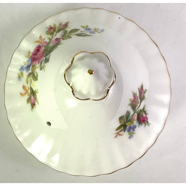 1990s Royal Albert-“ Moss Rose” English Fine Bone China Teapot For Sale - Image 6 of 10