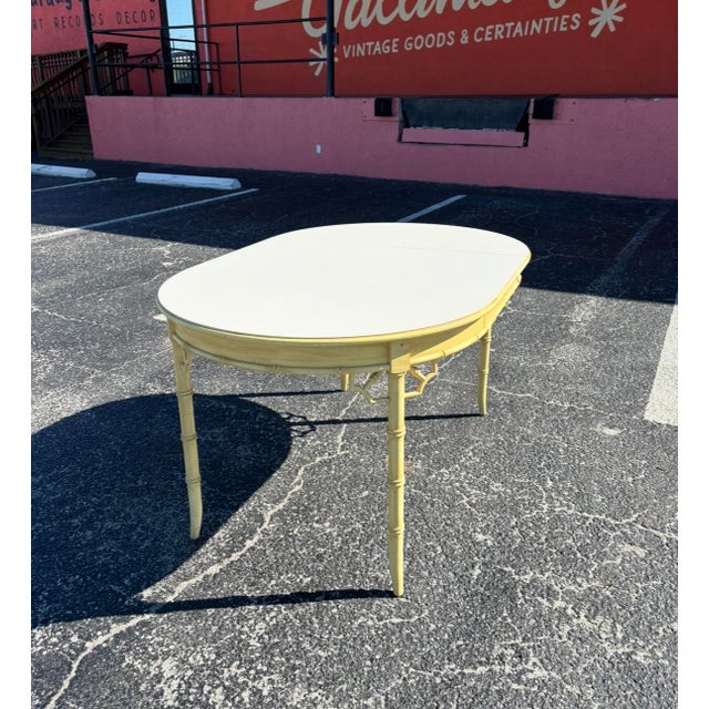 Hollywood Regency Thomasville Allegro Dining Table W/ Leaf For Sale - Image 10 of 13