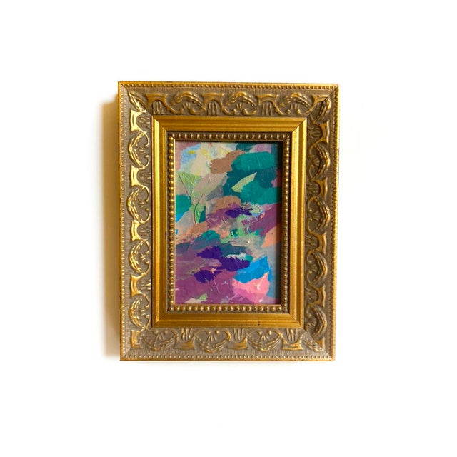 2020s "Dahlia Garden" Set of Two Mini Paintings by Jessalin Beutler For Sale - Image 5 of 7