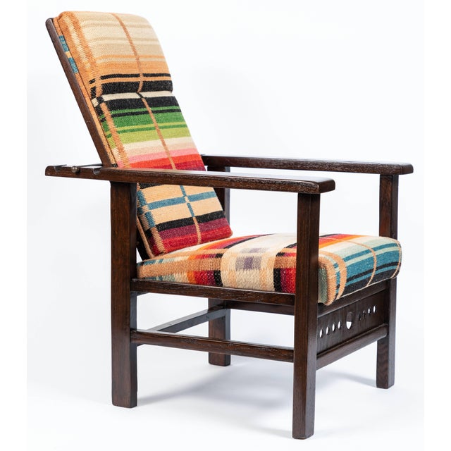 Antique Oak Child’s Morris Style Chair Chairish