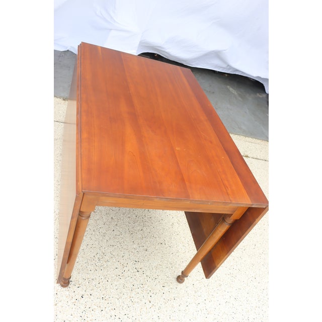 1970s Authentic Stickley Sold Wood Drop Leaf Dining Table For Sale - Image 11 of 13