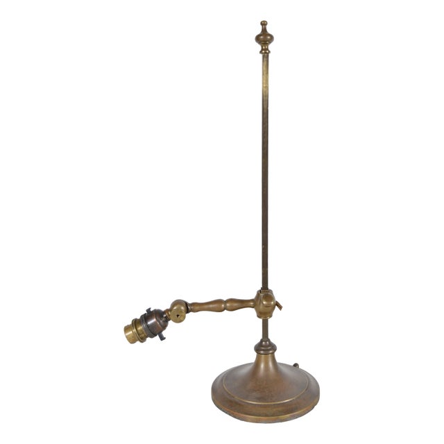 Antique Adjustable Student DeskLamp from Faraday & Son, 1900s For Sale