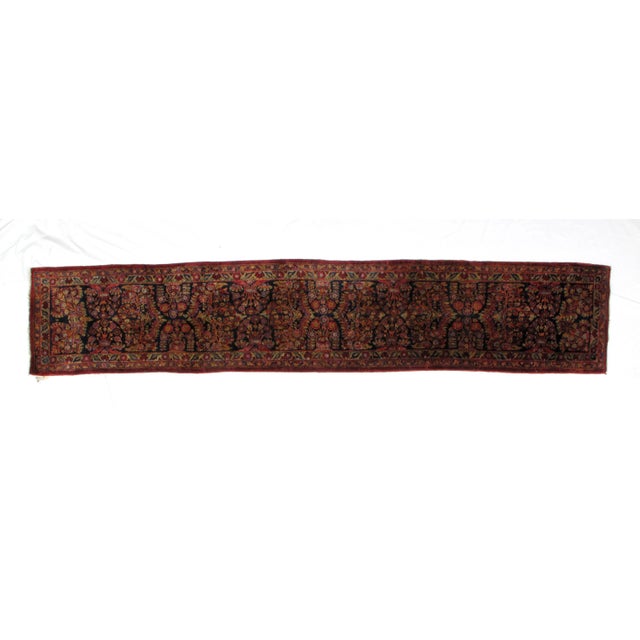 Textile 1920s Vintage Persian Sarouk Rug - 2′3″ × 12′ For Sale - Image 7 of 7