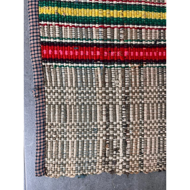 Red Antique American Rag Textile For Sale - Image 8 of 11