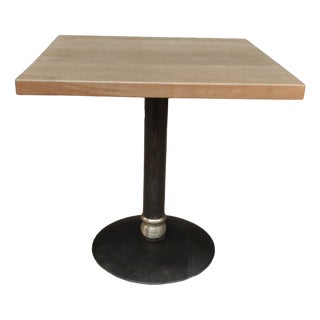 Vintage Oak Bistro Table, 1960s For Sale