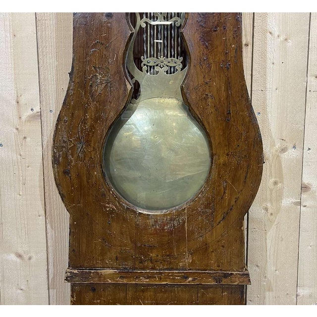 19th Century Comtoise Clock in Fir with Enameled Figures For Sale - Image 12 of 16