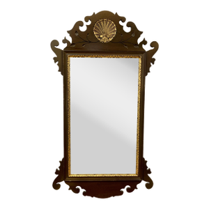 Early 20th Century American Chippendale Style Mahogany Parcel Gilt Wall Mirror