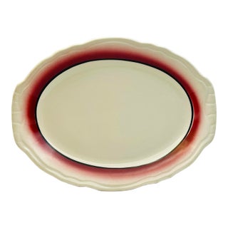 1940s Homer Laughlin Faded Rose Border Small Platter For Sale