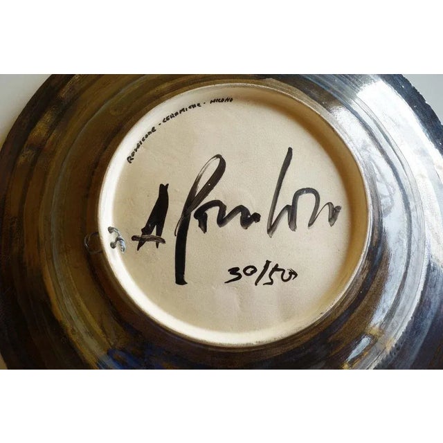 Italian Modern Plate by Arnaldo Pomodoro for Rossicone, 1982 For Sale - Image 6 of 8