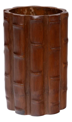 Chinese Petite Bamboo Brush Pot, C. 1900