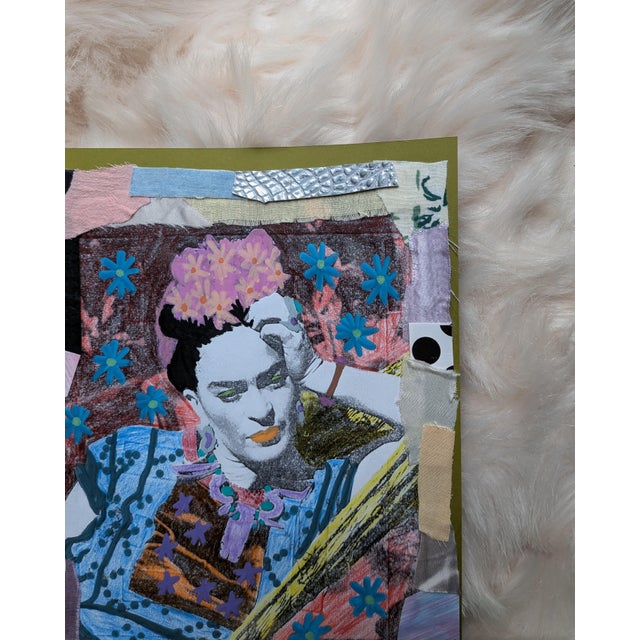 Frida Mixed Media Collage For Sale - Image 4 of 7