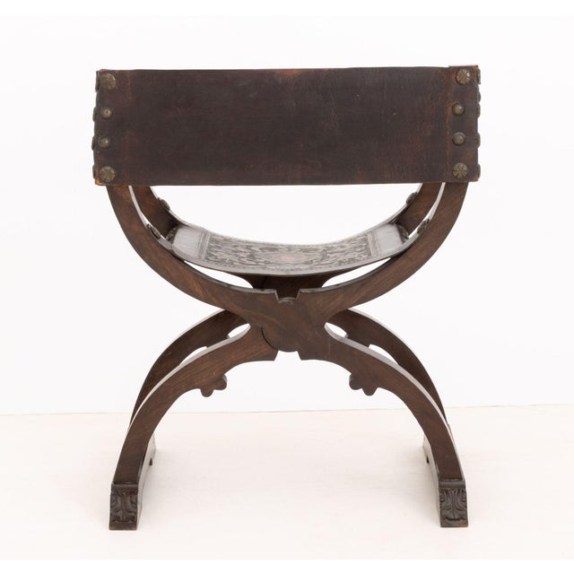 Renaissance Revival Walnut Savonarola Chair For Sale - Image 10 of 10