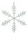 Beaded Snowflake Ornaments, Set of 12, Green, 10" For Sale