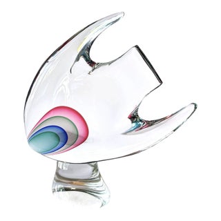 Luigi Onesto Itallian Blown Art Glass Fish Sculpture For Sale