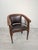 Interwar Wooden Office Chair in Genuine Leather This stylish interwar-era office chair is crafted from wood and...
