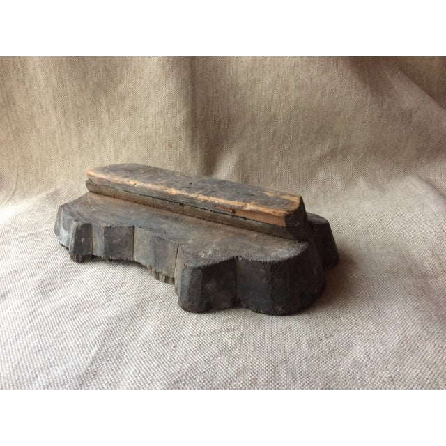 A Fascinating Piece of 19th Century Manufacturing History This extraordinary hand-carved wooden printing block represents...