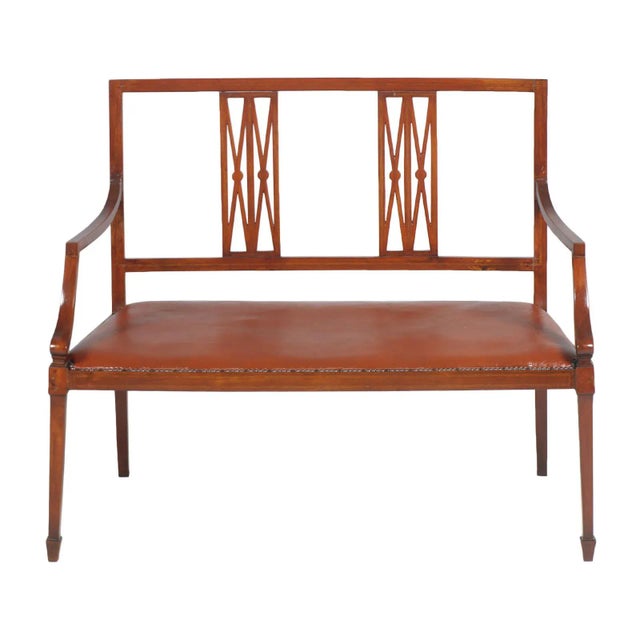 Art Nouveau Walnut Sofa from Jakob & Joseph Kohn For Sale - Image 3 of 11