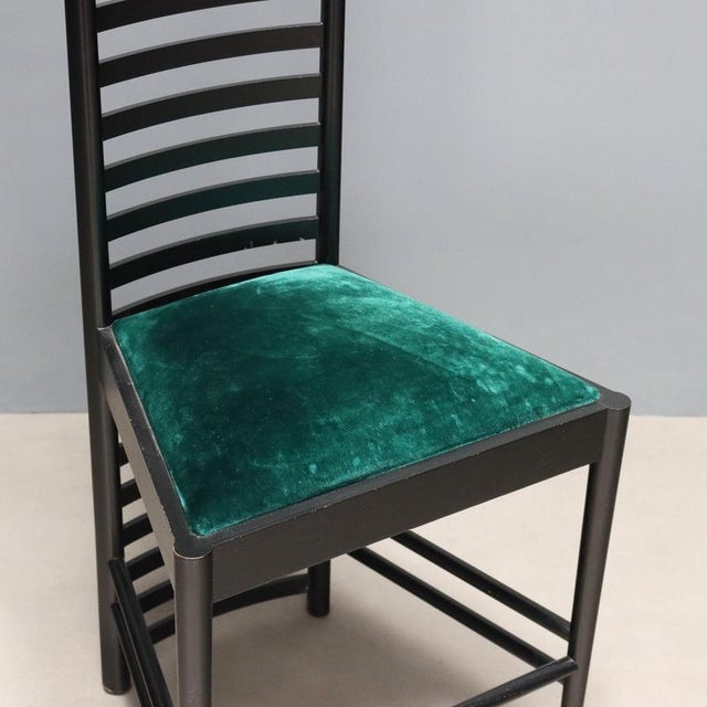 Cassina Hill House Chair attributed to Charles Rennie Mackintosh for Cassina, 1980s For Sale - Image 4 of 12