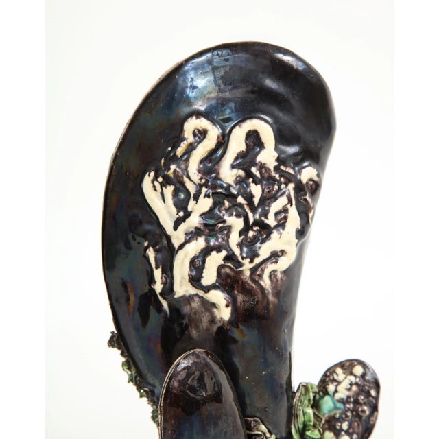 Portuguese Majolica Mussels Spill Vases - a Pair For Sale In New York - Image 6 of 10