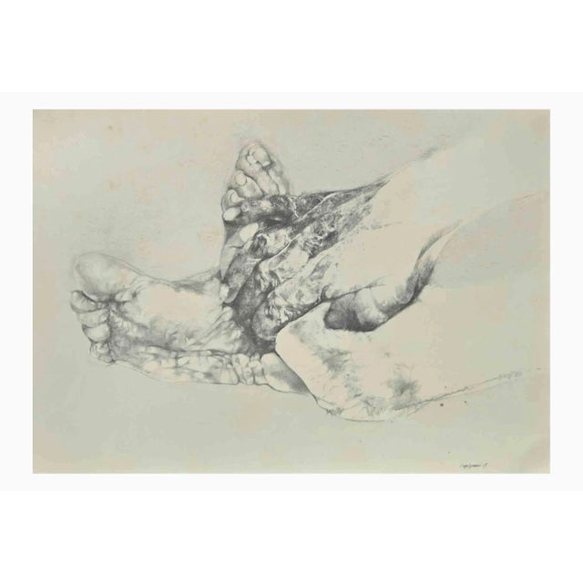 Modern Renzo Vespignani, Foot, Phototype Print, 1960s For Sale - Image 3 of 3