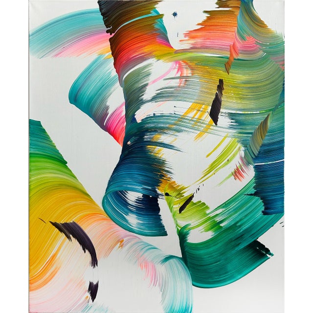 Nikolaos Schizas Contemporary Abstract Acrylic on Canvas "Next to You" by Nikolaos Schizas For Sale - Image 4 of 4