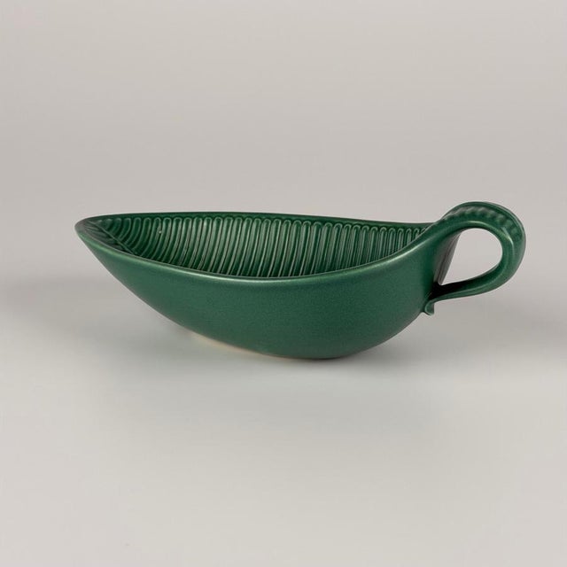 Green Green Ceramic Vide-Poche by Giovanni Gariboldi for Richard Ginori, 1950s For Sale - Image 8 of 12
