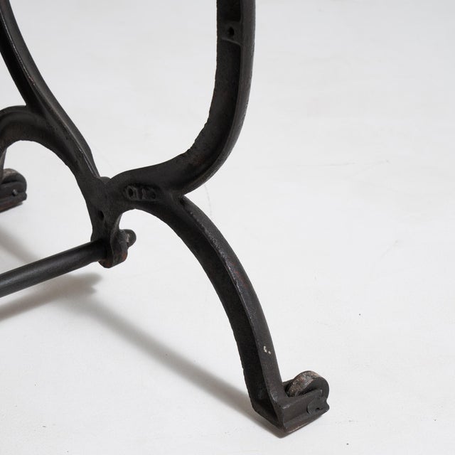 Cast Iron Bistro Table on Casters, Antique, France, Early 20th Century For Sale - Image 10 of 15