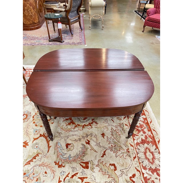 Pair of Antique Mahogany Drop-Leaf Dining Tables With Carved Rope-Twist Legs For Sale - Image 4 of 11