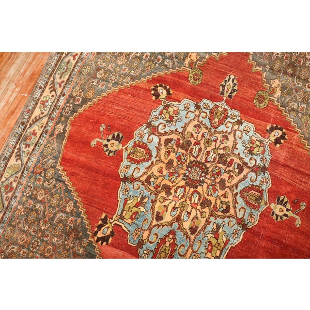 Textile Antique Zabihi Collection Persian Bidjar Iron Fist Rug - 4'8" x 7' For Sale - Image 7 of 9