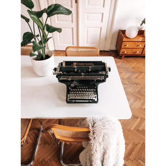 American No. 6 - 14 Qwertz Typewriter from Underwood Elliot Fisher Co., 1930s For Sale - Image 6 of 18