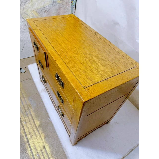 Wood 1970s Baker Furniture Chinoiserie Five Drawer Dresser For Sale - Image 7 of 8