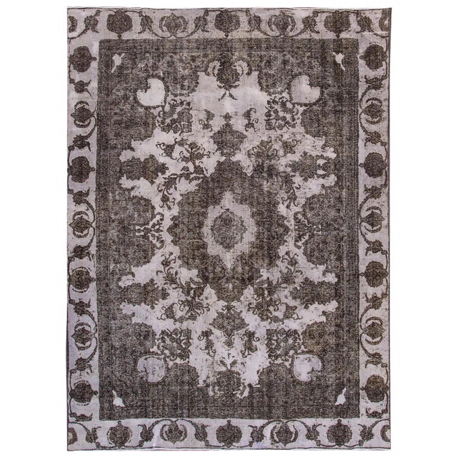 Early 20th Century Antique Overdyed Wool Rug For Sale