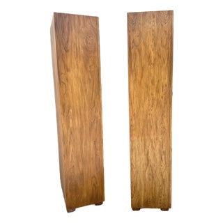 Drexel Passages Campaign Style Armoires - A Pair For Sale