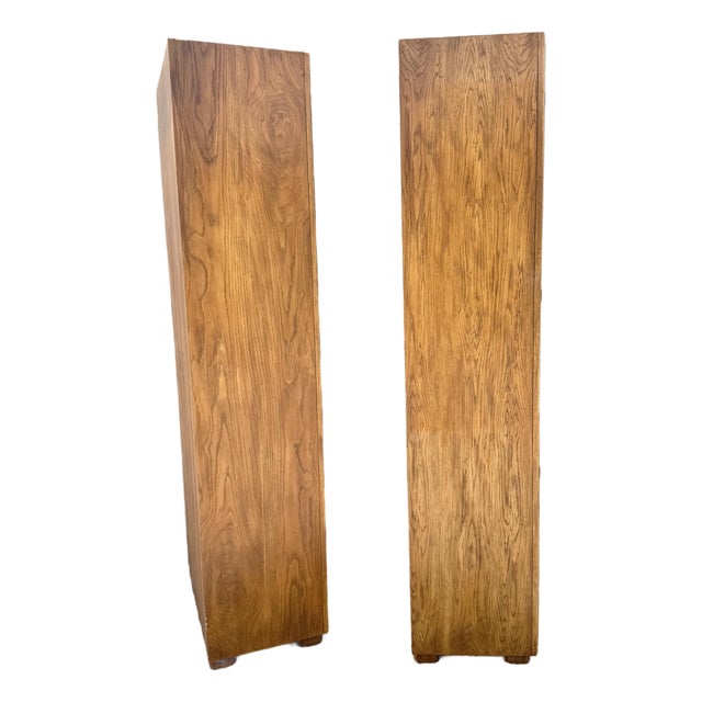 Drexel Passages Campaign Style Armoires - A Pair For Sale
