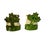 Antique Staffordshire Pearlware Figures Sitting Ewe and Ram Made in England 1780-1840. Each Sitting with Bocage Foliage...