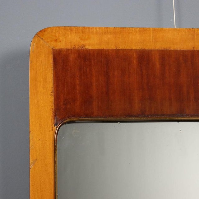 Vintage Mirror in Wooden Frame, 1960s For Sale - Image 3 of 11