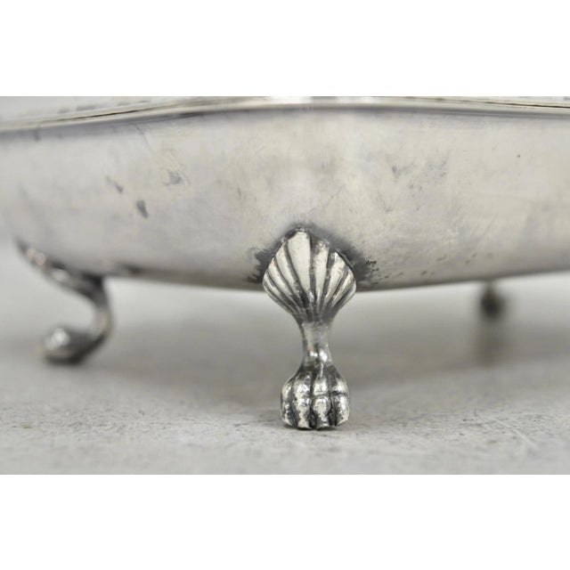 Mid 20th Century Vintage Sheffield English Victorian Silver Plated Silent Butler Crumb Catcher For Sale - Image 5 of 14