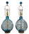Modern Pair of Arteriors Cerulean Blue Glass Tables Lamps For Sale - Image 3 of 9