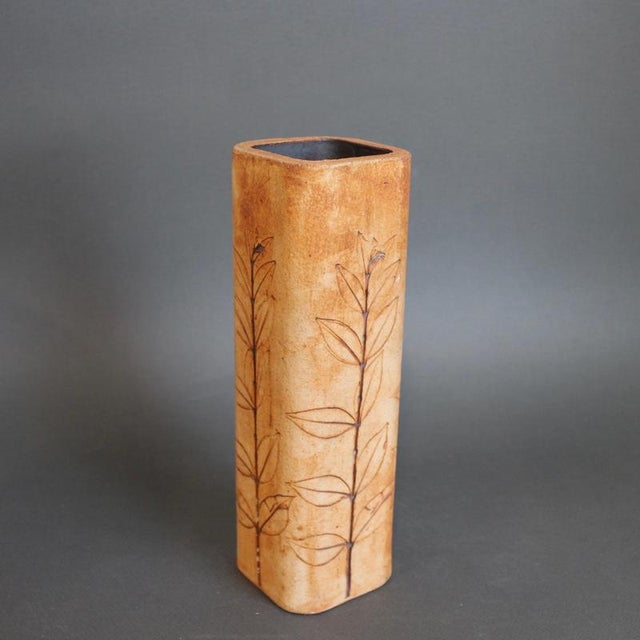 French Stoneware Vase by Raymonde Leduc, 1960s-1970s For Sale - Image 6 of 17