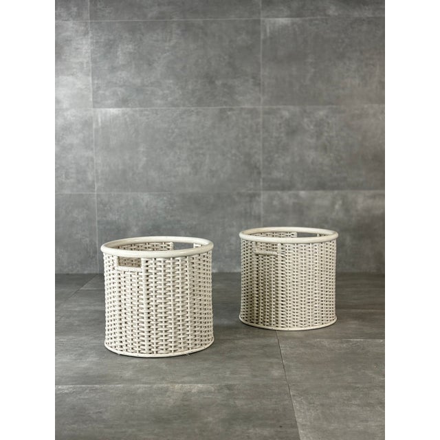 Wicker Vase Holder from Gervasoni, 1970s, Set of 2, in Very Good conditions. Designed 1970 to 1979 This piece is...
