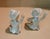Mid-Century Modern Vintage Pixie Elves Figurine Candle Huggers Holders. Mid-Century Iridescent Lusterware. Made in Japan For Sale - Image 3 of 6